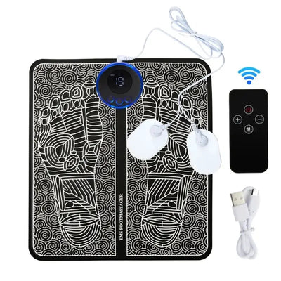 Rechargeable Electric Foot Massager Pad Electrostimulator Massage Mat EMS Muscle Massager Relax Feet Massage Fitness Massager