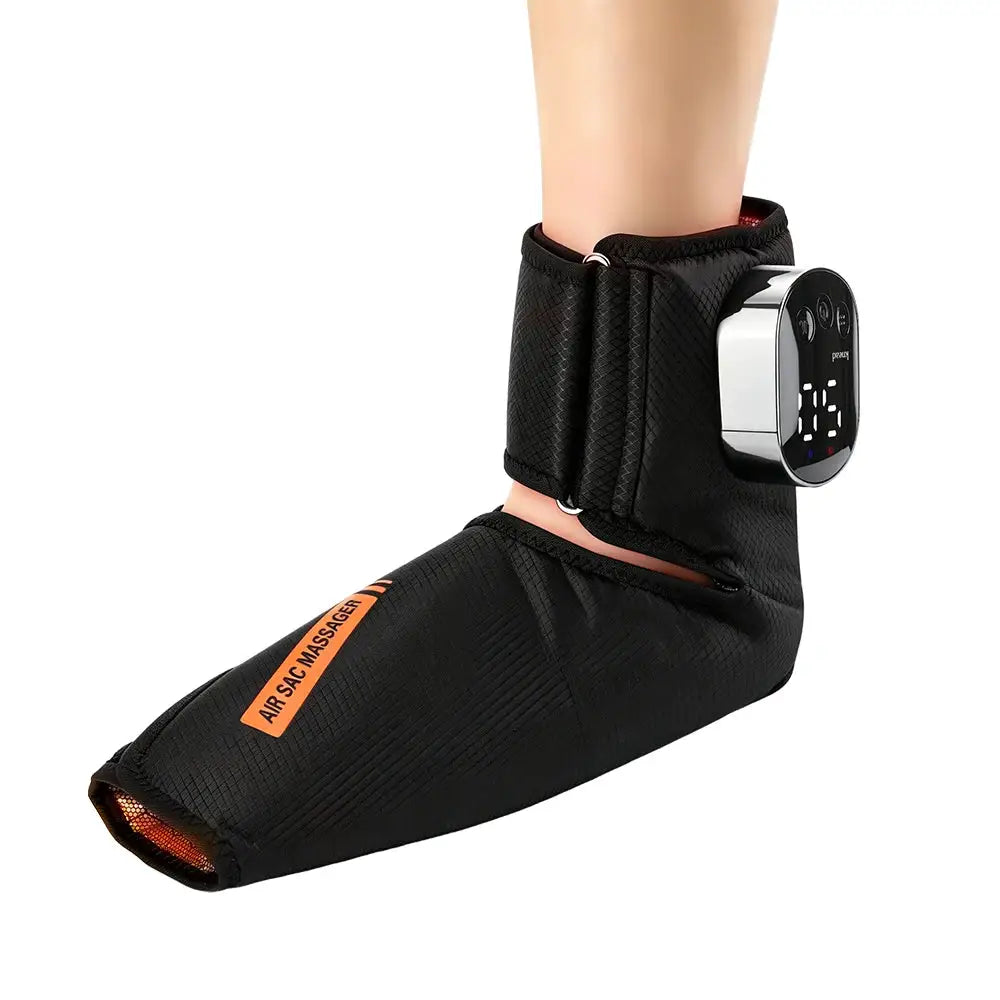 Foot Massager with Heat Vibration Airbag Kneading Wireless Rechargeable Ankle Wrap Support Brace Home Office Gift for Women Men