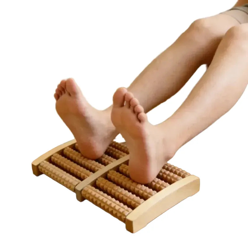 1pcs Wooden Foot Massager Roller Reflexology for Stress Fitness Health Care Feet Massager Colorful Massage Roller Pain Relief