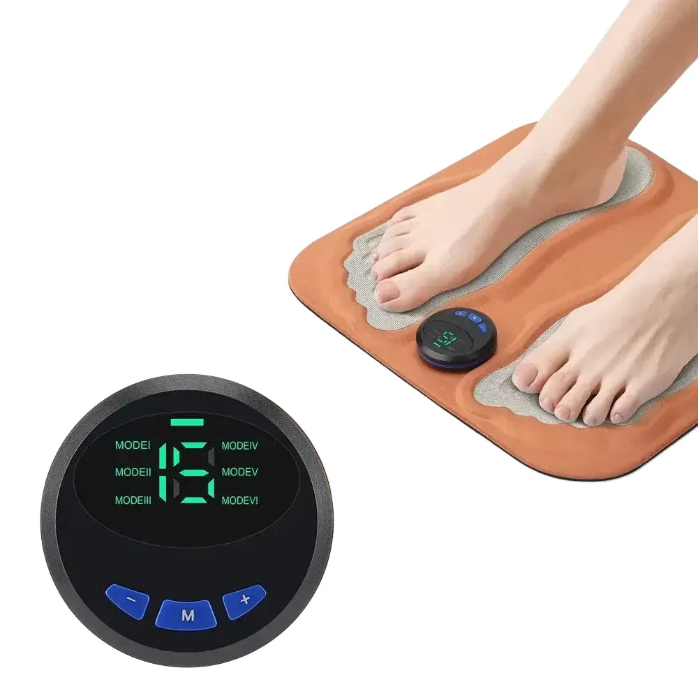 Foot Massager 3D Smart EMS Home Rechargeable Foot Pad Feet Massager Portable Foot Therapy Relax Muscles 6 Modes 15 Levels