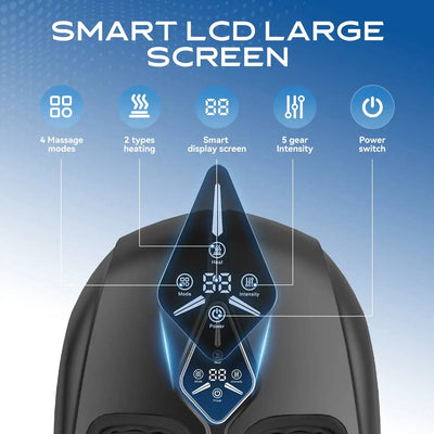 Electric Foot Massager with Heat Airbag Compression Relief for Tired Muscles Plantar Deep Kneading Shiatsu Feet Massage Machine