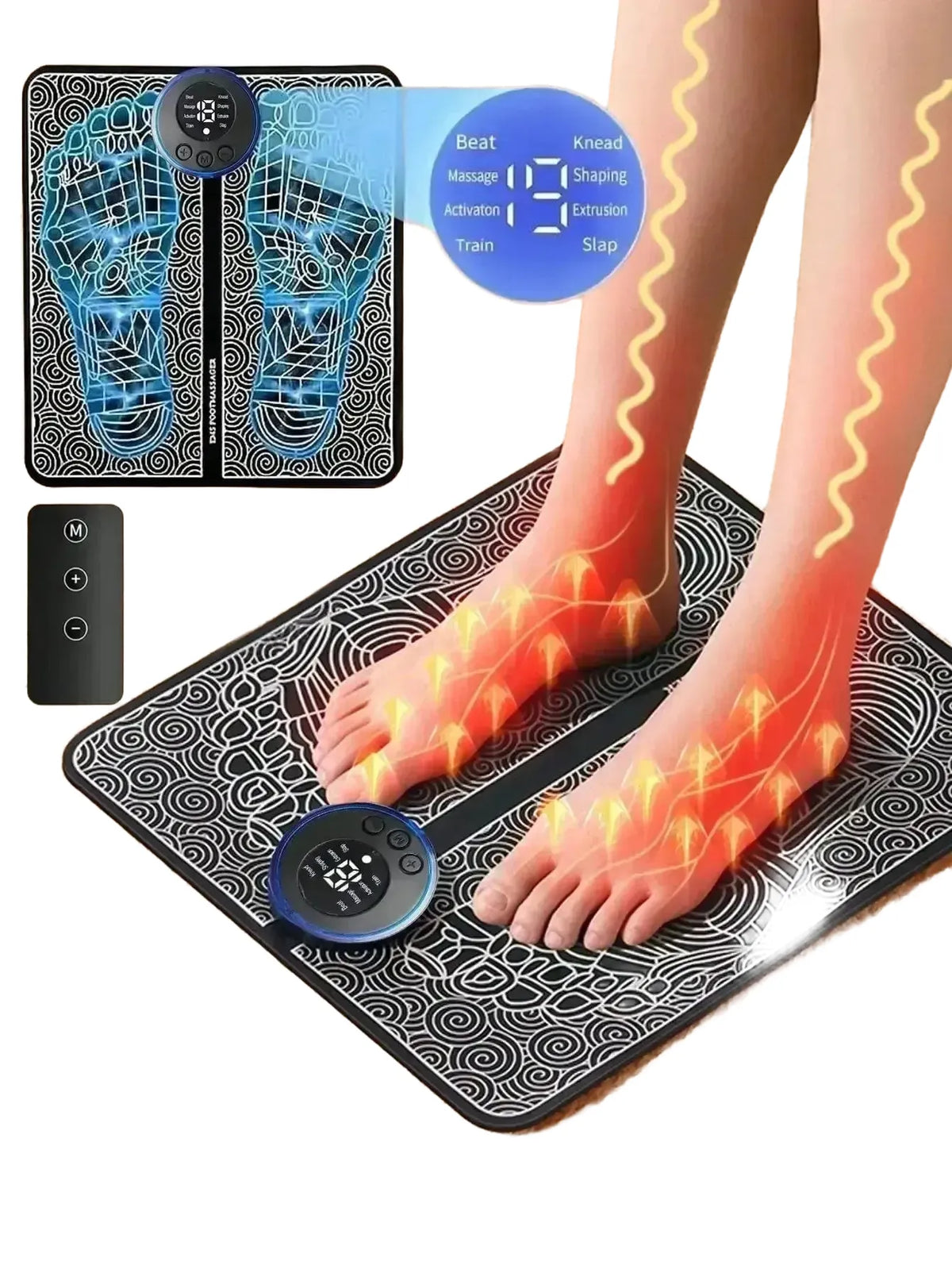 AXH Foot Massager Pulse EMS Device for Acupoint Therapy at Home Relief