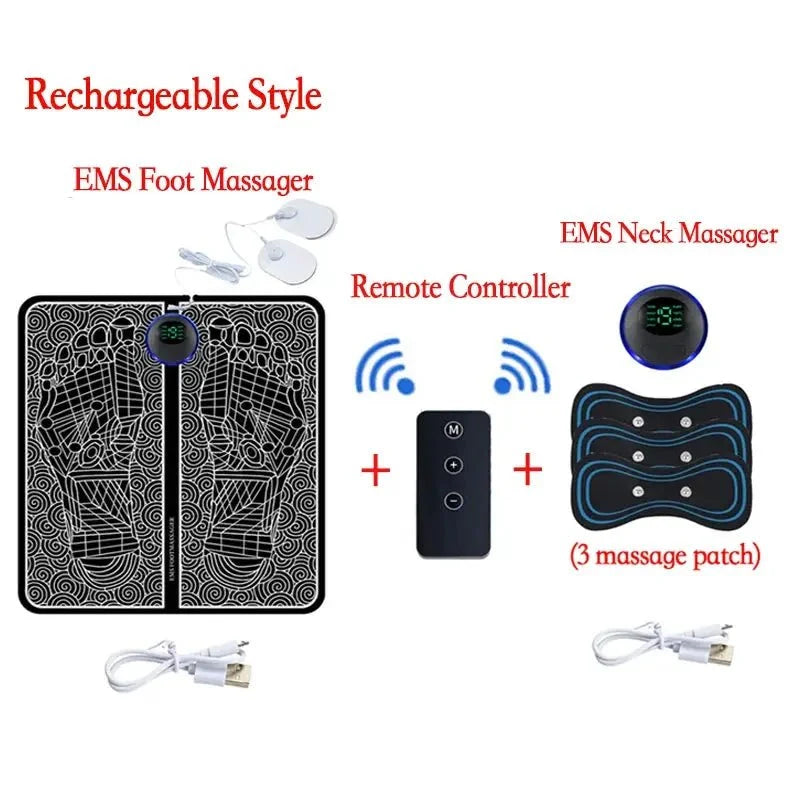 Cordless EMS Foot Massager Pad for Feet