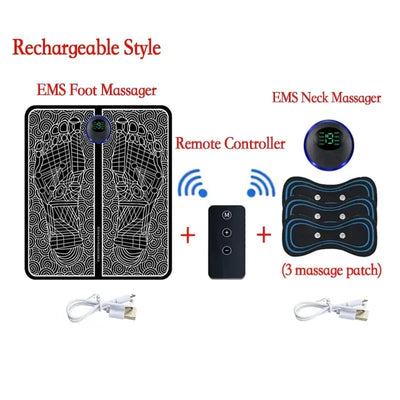 Cordless EMS Foot Massager Pad for Feet